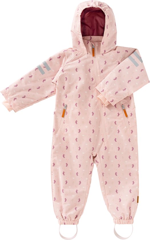 BlueY Regenjas Meisjes, Fleece-gevoerde Regenjas Kinderen, Regenkleding met Capuchon, Waterdicht, 3-4 Jaar
