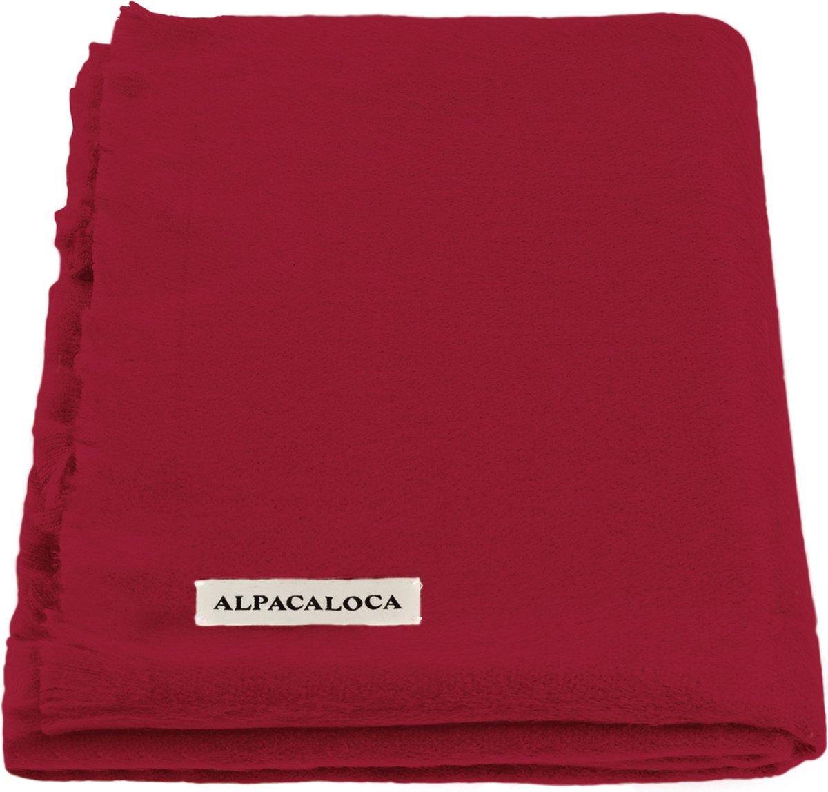Alpaca Loca Enkelzijdige Sjaal - 200 x 65 cm - Donkerrood