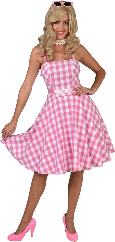 Magic By Freddy's - Costume Rock & Roll - Poupée Darling Donna - Femme - Rose - Large - Déguisements - Déguisements