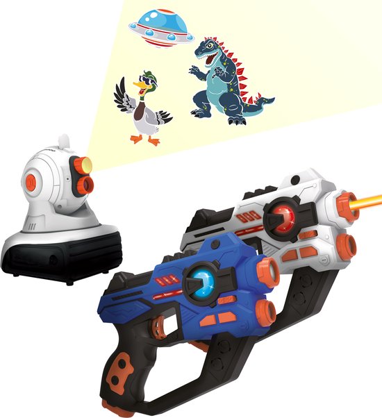 Silvergear Lasergame Set voor Kinderen - 2 Laserguns - Speelgoed Pistool Set - Schietspel - Wit