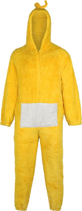 Carnavalskleding - Onesie - Kostuum - Geel - Heren - XL - 186 - 200 cm - Verkleed als Teletubbies Laa-Laa