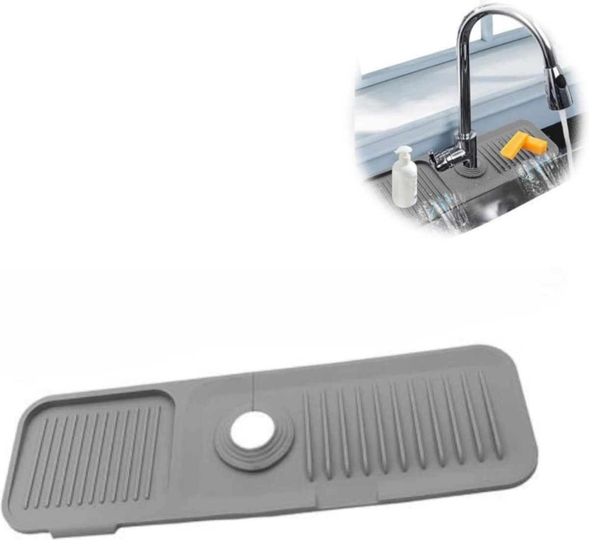 Goedkoopste JGS ® Siliconen Beschermmat voor Keukenkraan en Wastafel met Automatische Waterafvoer