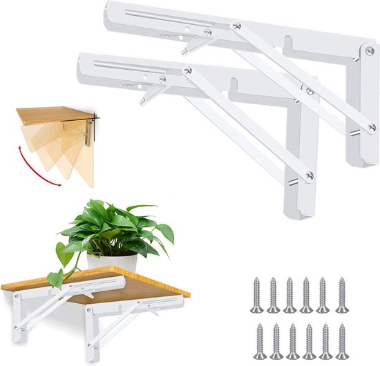 LYCXAMES Klapconsole, 500 mm, 2 stuks klapconsole, zware LYCXAMES Klapconsole, 500 mm, 2 stuks klapconsole, zware