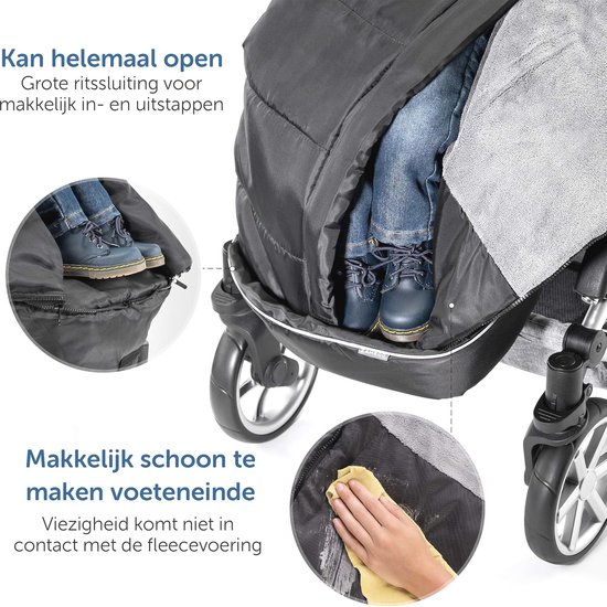 Universele Wintervoetenzak voor Kinderwagen en Buggy - Zachte Thermo Fleece, Water- en Vuilafstotend - Veilig en Comfortabel voor Peuters van Merkloos — afbeelding 5
