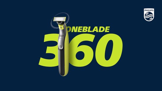 Philips OneBlade 360 Face - Trimmer, scheerapparaat en styler in 1 - Met 3 trimkammen - QP2724/31