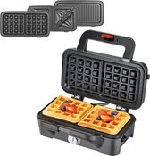 Bol.com Dailysuppliess Contactgrill - Tosti Apparaat - Tosti-ijzers - Panini Grill - Zwart aanbieding