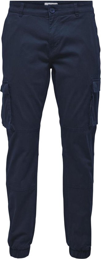 Pantalons pour hommes Only & Sons ONSCAM STAGE CARGO CUFF LIFE 6687 NOOS - Dress Blues