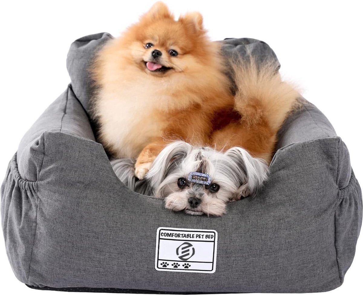 Equivera Hondenmand Auto - Autostoel Hond - Automand Hond - Hondenstoel Auto - Hondenmand Auto Achterbak - Hondenkussen Auto - Honden Mand Auto