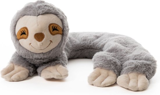 Habibi magnetron nekwarmer knuffel luiaard 88 cm - nekverwarmer - warmte/koelte knuffel luiaard - Kruik knuffel nekkussen voor kinderen/jongens/meisjes