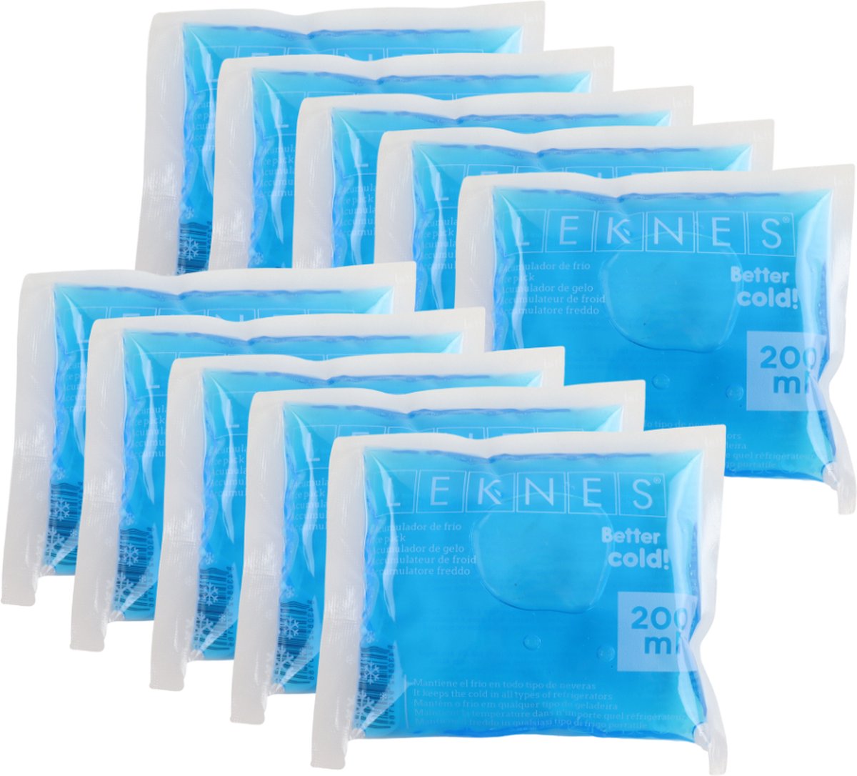 MARBEAUX Icepack - 10 Stuks - Coolpack - Gelpack - Hot en cold pack - 200ml - kunststof