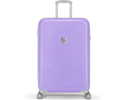 SUITSUIT Reiskoffer 75x49x29 - Reiskoffer met wielen - Veilig Cijferslot - Lichtgewicht koffer - Reiskoffer groot - 94L - Caretta koffer Bright Lavender - Paars