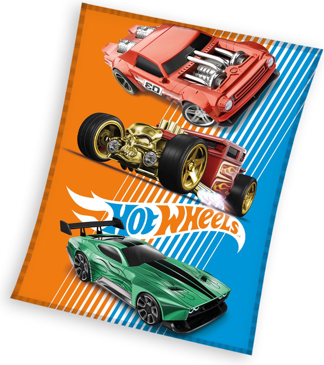 Hot Wheels Fleece deken, Speed - 130 x 160 cm - Polyester Multi