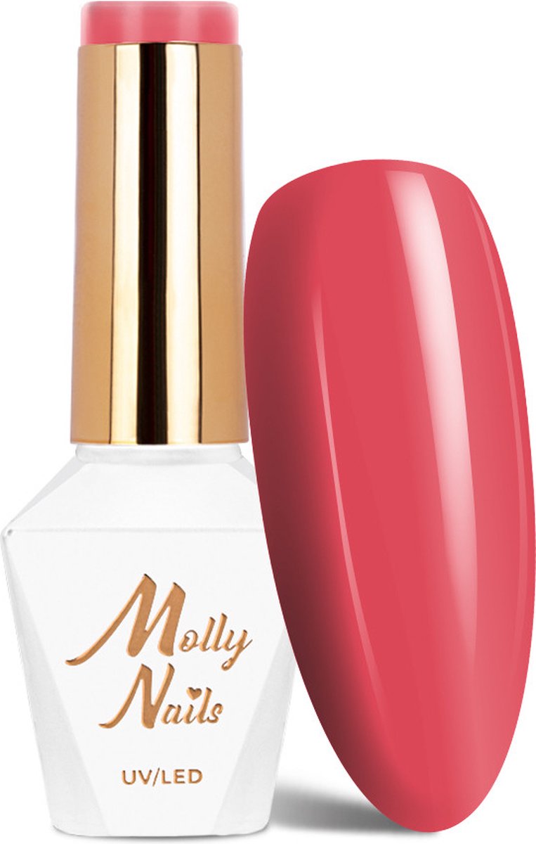 Goedkoopste Molly Nails Gellak Nr 193 Dark Raspberry - Hema/Di-Hema vrij - gellak - gelpolish - nagels - nagelstyliste - manicure - rood - nagelverzorging - lak - gelnagels - gel - polish -8 gr - Caramdia