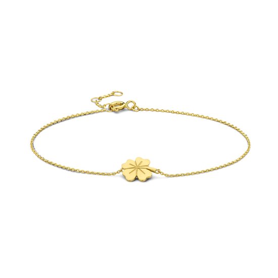 Bracelet Trèfle En Or Jaune 14K 16,5 - 17,5 - 18,5 Cm 4028190