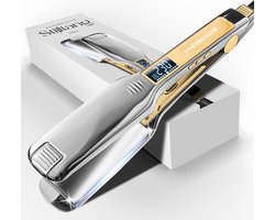 Sansbeauté® Professionele Stijltang – 2 in 1 – Krultang – Stijltangen – Hair Straightener – Snel Opgewarmd – 80℃ t/m 230℃ – Steilen & Krullen – Hot Comb – Haartang – Haar stijltang – Lisseur Cheveux – ION technologie