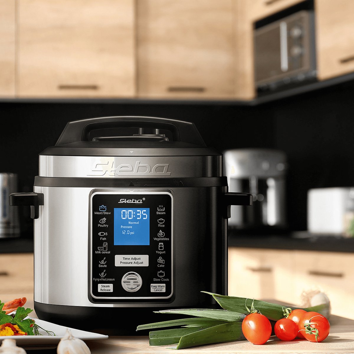 Afbeelding 3 van Steba DD3 Smart - Multicooker - 12 kookfuncties - 6 liter - Snelkookpan, Slow Cooker, Rijstkoker, Stomer, Voedselverwarmer, Sauteren, Yoghurtmaker