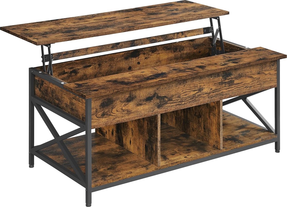 MIRA Home - Salontafel - Woonkamer - Tafel - Bijzettafel - Rechthoekig - 60x120x(48-62)