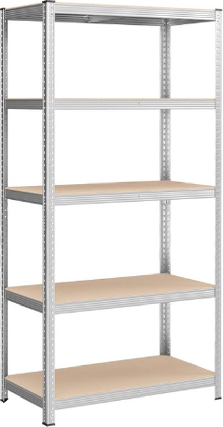 MIRA Home - Opbergrek - Stellingkast - Kast - Wandrek - Wandkast - Wit - 200x100x50