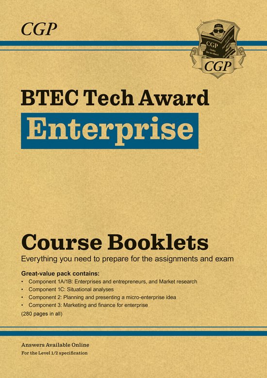 CGP BTEC Tech Awards- New BTEC Tech Award in Enterprise: Cou ... - cover