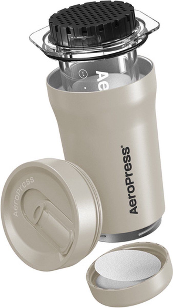 AeroPress Go Plus Koffiezetter met Thermische Mok - Crème
