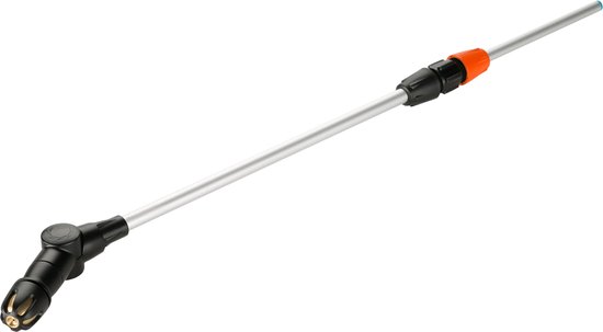 Gardena telescopische sproeilans 100 cm RVS verlengbuis zwart/zilver voor hoge planten en bomen