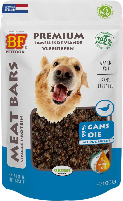 Bf Meat Bars 100 g - Hondensnacks - Gans