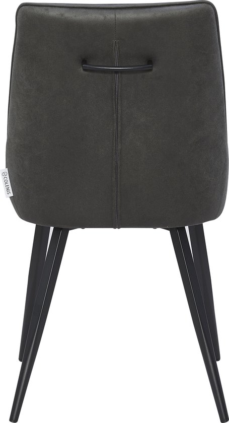B&D home eetkamerstoelen SOFIA Set van 2, sledestoelen Schommelstoel voor eetkamer, keuken, woonkamer, kantoor, retro industrieel modern ontwerp, Weefstof bruin, 11125-CAPU-2