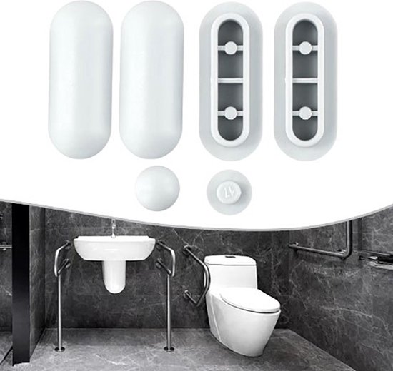 Toiletbril, demper, 12 stuks, zelfklevende wc-brilbuffer & wc