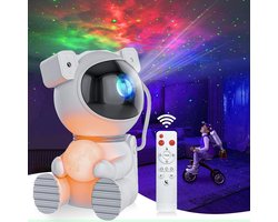 Mobstore - Astronaut Sterren Projector - NIEUW 2 in 1 model - Sterrenhemel Projector - Sterrenlamp - Galaxy Projector - Afstandsbediening - Kerst cadeautjes - 15+ kleurcombinaties - Maanlamp nachtlampje