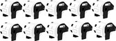 Twaalf rollen labeltape DK-11209, zwart op wit, 62x29mm, 800 labels per rol.