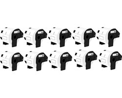 Label Tape Geschikt voor Brother DK-11209 | 62 x 29 mm | Zwart op wit - 800 Labels per Rol - 10 stuks - Geschikt voor: TD-4100N QL-500 QL-550 QL-560 QL-570 QL-580N QL-650TD QL-1050N QL-1060N QL-700 QL-710W QL-720NW QL-800 QL-810W QL-820NW TD-2130N