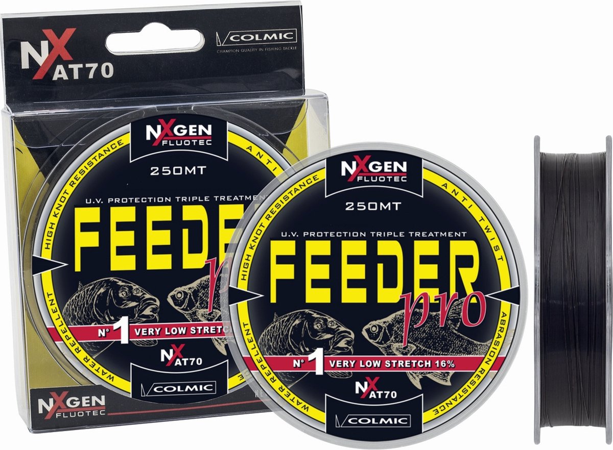 Colmic Feeder Pro Feederlijn 23/00 NxGen Feeder Hoofdlijn 250 m Anti Twist Extra Strong Weinig Rek