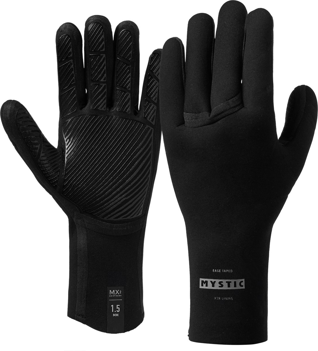 Mystic Ease Neopreen handschoenen 3mm 5Finger - 250080 - Black - L