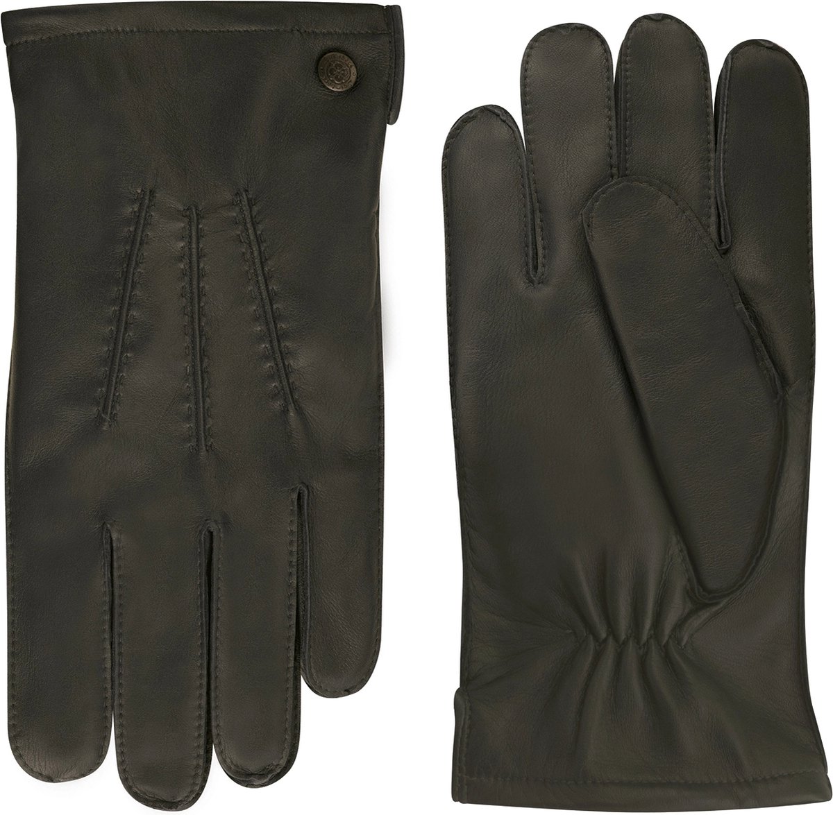 Laimböck Klassieke leren handschoenen heren model Dudley Kleur: Grafiet, Maat: 10