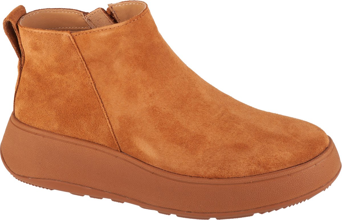 Fitflop F-mode Suede Flatform Zip Ankle Laarzen Oranje EU 39 Vrouw