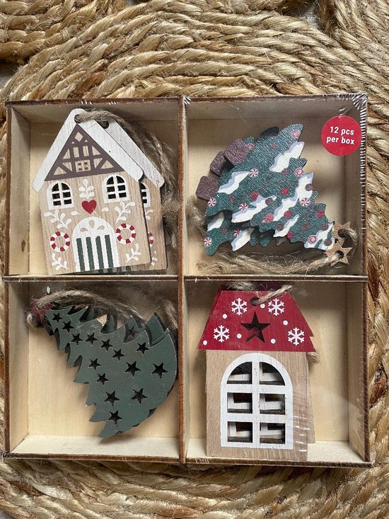 6/7 Kerstballen Kat, Grappige Kerstboomversiering, Kitten Suspenddecoratieornament, 2D Acryl