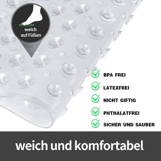 XIYUNTE Vierkante Douchemat Antislip Schimmel 53 X Cm Douchematten Voor Binnendouche Rubberen Met Zuignappen En Afvoergaten Machinewasbaar Helder Wit 1011523621 XIYUNTE Vierkante Douchemat Antislip Schimmel 53 X Cm Douchematten Voor Binnendouche Rubberen Met Zuignappen En Afvoergaten Machinewasbaar Helder Wit 1011523621