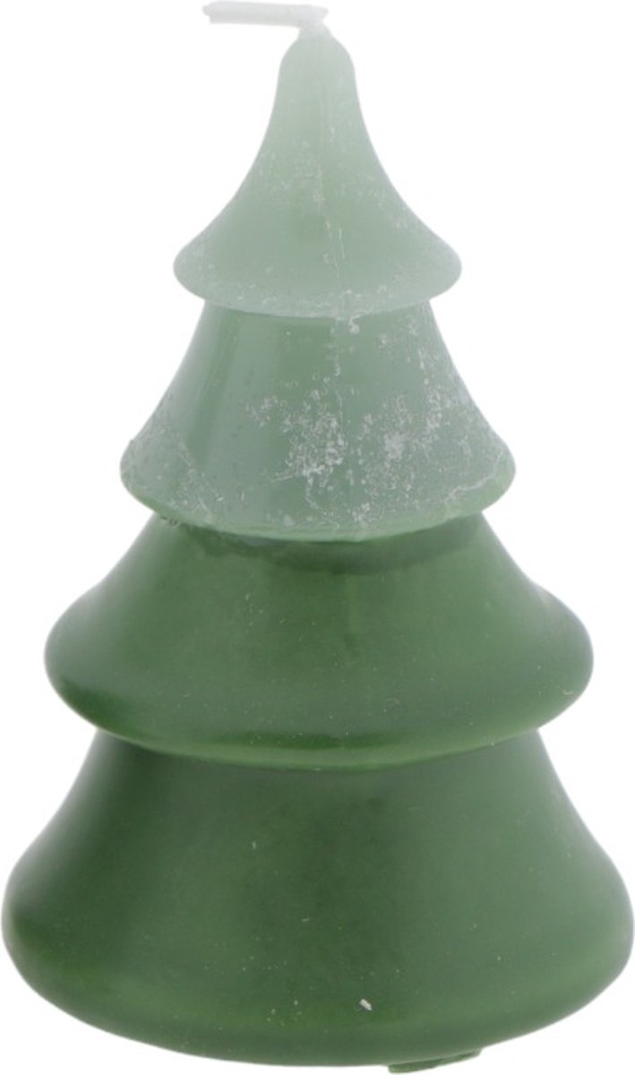 Home Society - Kerstboom kaarsjes - Duo Layer - Groen - Lichtgroen - S - Doosje 6 stuks