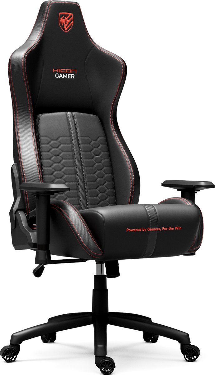 Luxe HICON Pulse Havoc Gaming Chair Ergonomisch Rood - Luxe - €152,99