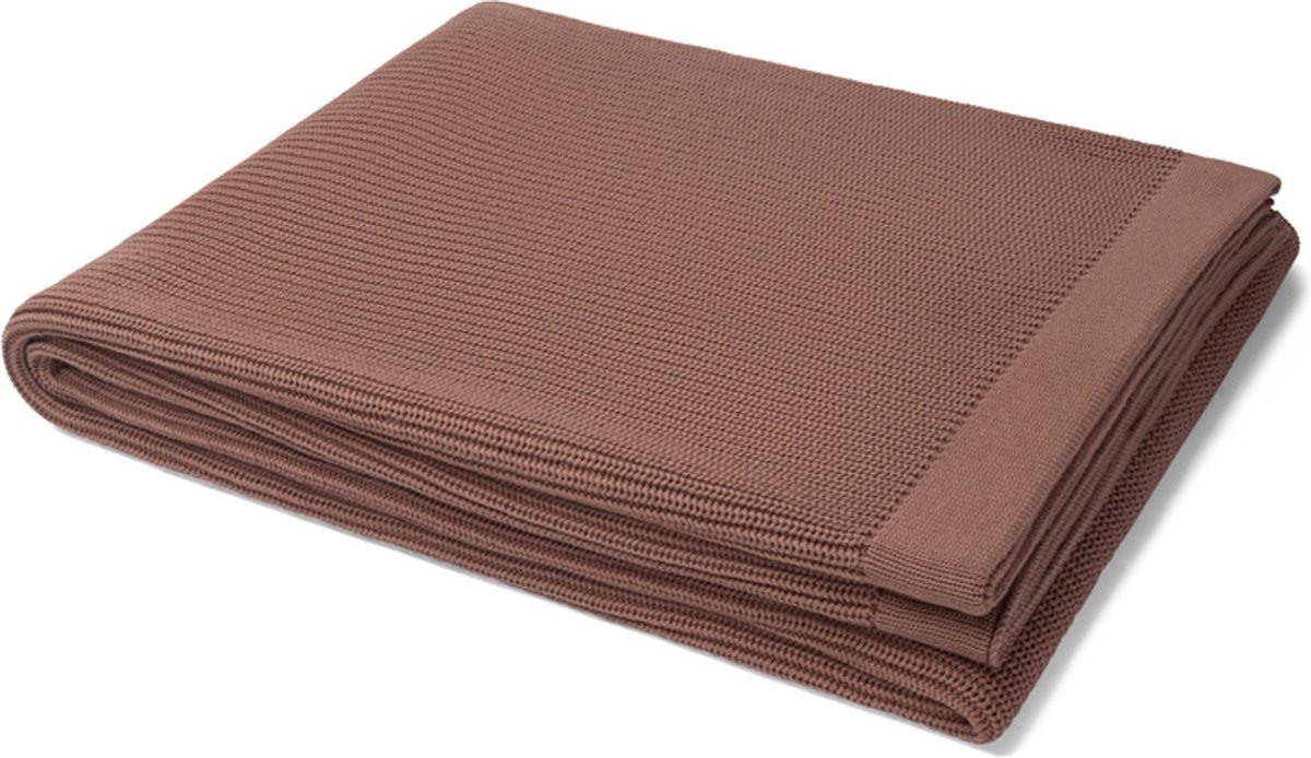 Yumeko deken katoen rib cocoa bruin 150x210