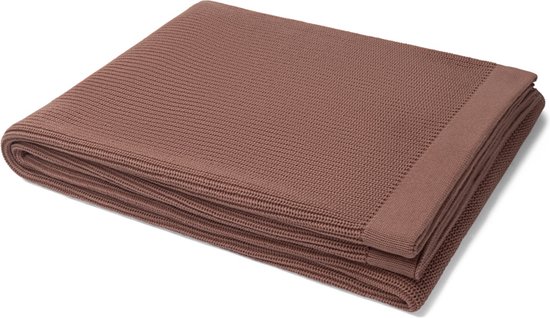 Yumeko deken katoen rib cocoa bruin 150x210