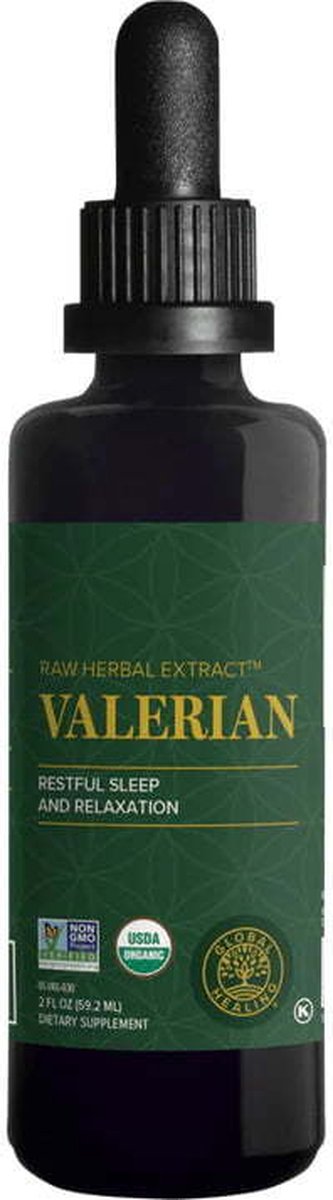 Goedkoopste Valeriaan (60ml) - Global Healing - Alcoholvrije kruidentinctuur - Biologisch