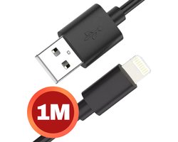 Oplader - Geschikt voor Lightning naar USB A Kabel - Oplaadkabel geschikt voor iPhone X/11/12/13/14 - Opladers - Zwart