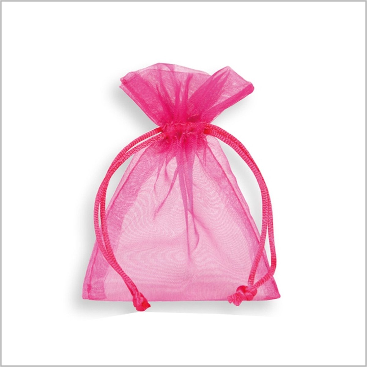 Organza zakjes - Buideltjes - Pink - Magenta - 9 x 12 cm - 50 stuks