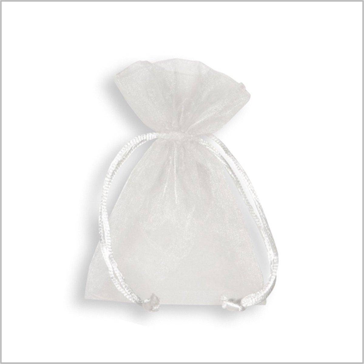 Organza zakjes - Buideltjes - Wit - 9 x 12 cm - 50 stuks