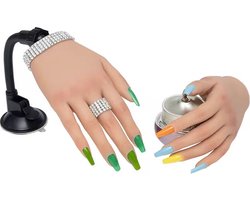 Oefenhand voor Nagels - Nailtrainer Nagel Oefenhand - Nagelstyliste - Nep Hand voor Nagels - Oefen Nagels - Nail Trainer - Nagellak Oefenhand - Makkelijk Schoonmaken & Met Standaard