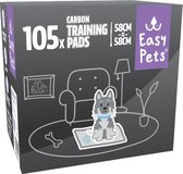Easypets Carbon Puppy Training Pads - 105 pièces - Apprentissage de la propreté - Toilette pour chien - 58 x 58 cm