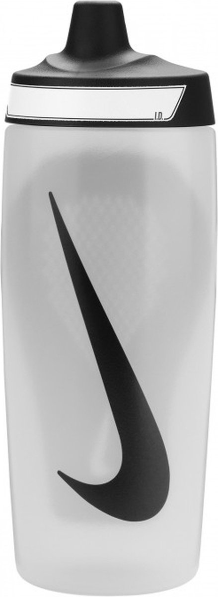 Nike Sportbidon model Refuel Bottle Grip 1 Liter Transparant Zwart