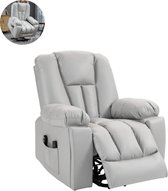 Massagestoel - Relaxfauteuil - Zetel - 1 persoons - Met armleuning - Zeer comfortabel - Elektrisch - Grijs