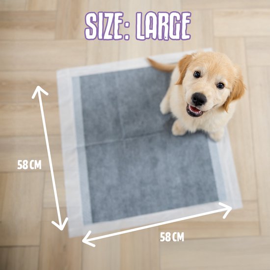 EasyPets Carbon puppy training pads 58 x 58 cm 250 stuks